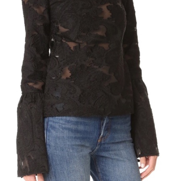 Self Portrait Black Lace top, gorgeous! - Picture 2 of 3